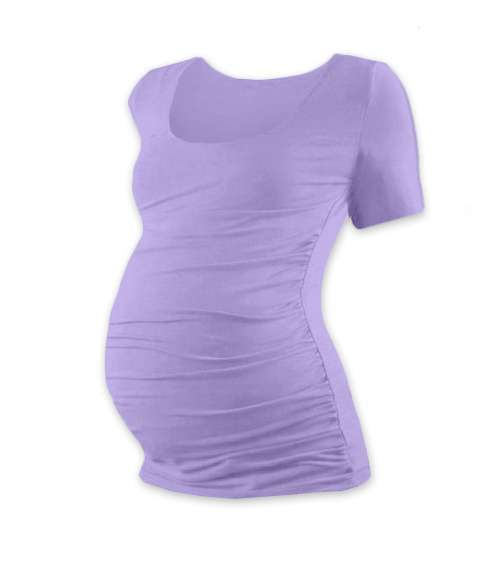 Tehotenské tričko Johanka, krátky rukáv, levanduľovo fialové