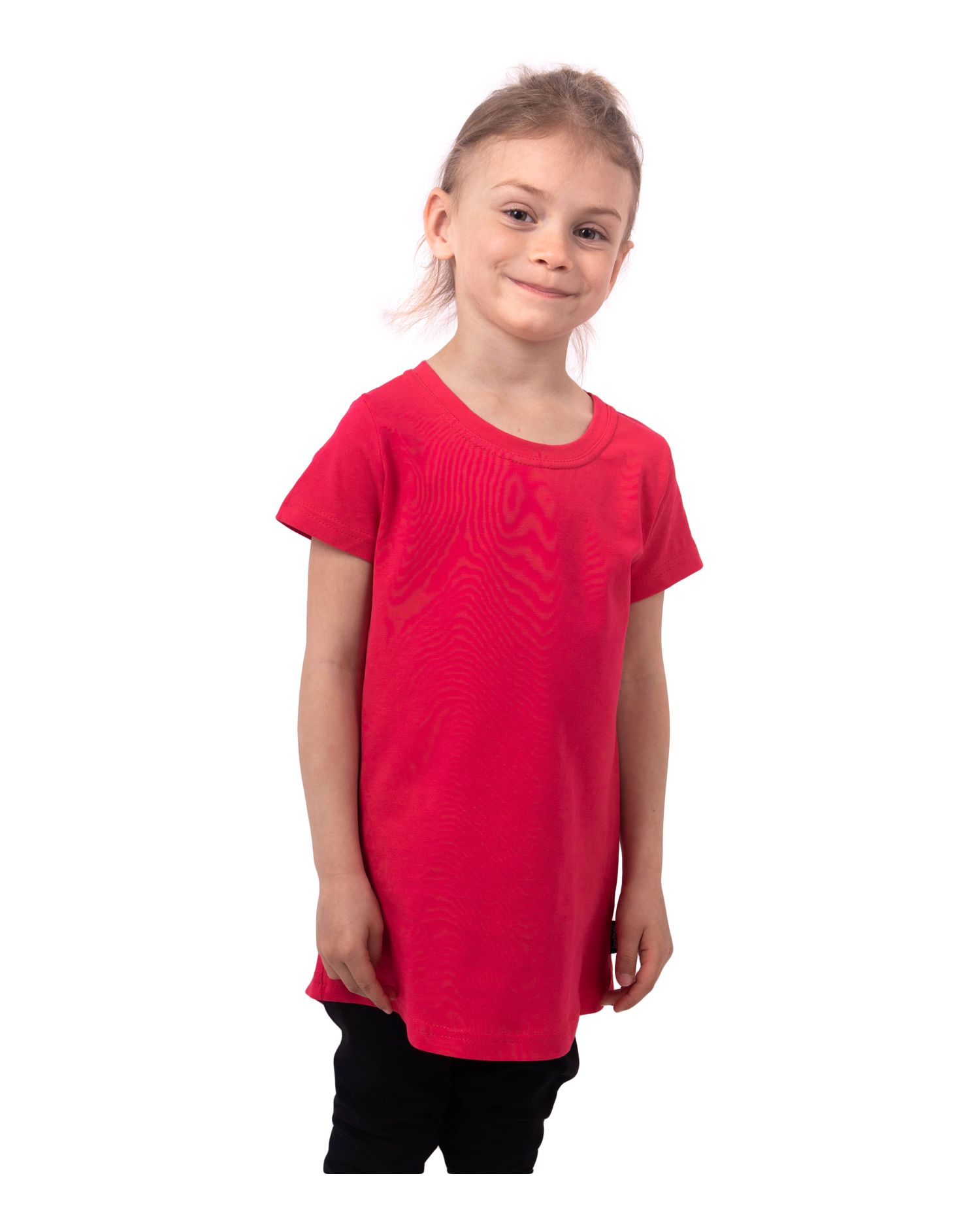 Dievčenské tričko, krátky rukáv, lososovo ružové