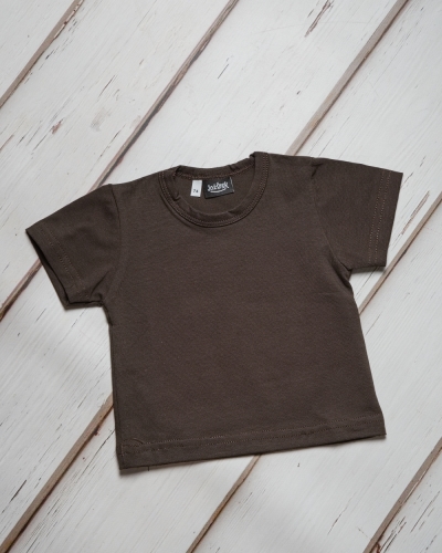 Children's T-shirt, short sleeve, chocolate brown