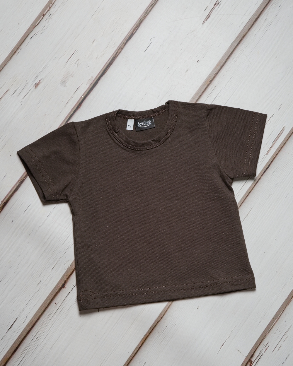 Children's T-shirt, short sleeve, chocolate brown