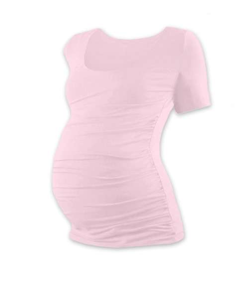 JOHANKA- T-shirt for pregnant women, short sleeves, LIGHT PINK S/M