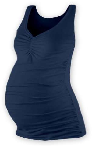 Tehotenské tielko Tatiana, tmavo modré (jeans) L / XL