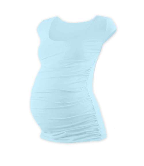 Tehotenské tričko Johanka, mini rukáv, svetlo modré