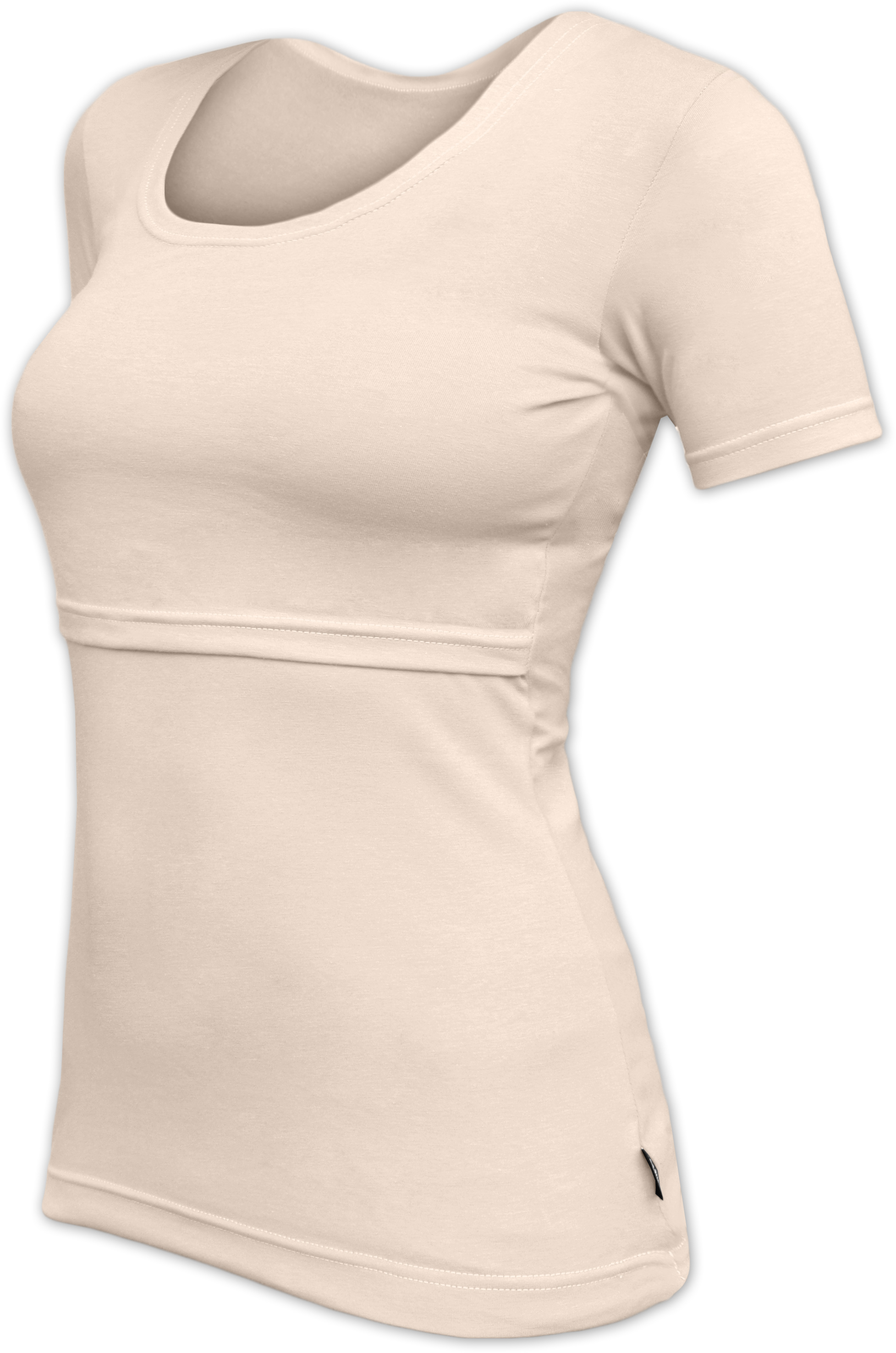 Breast-feeding T-shirt Katerina, short sleeves, CAFFE LATTE