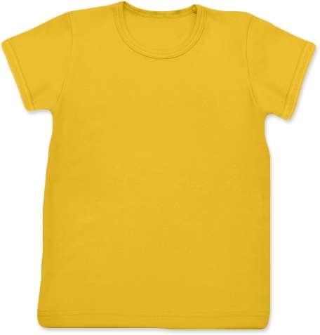 Shirt für Kinder, kurze Ärmel, gelborange