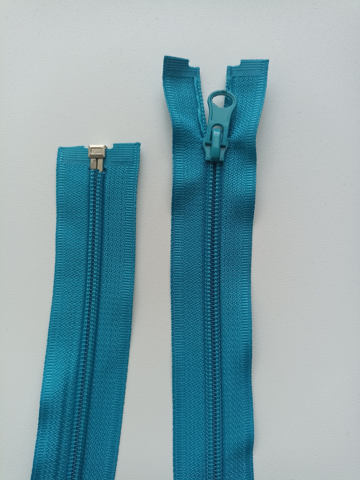 Spiral zipper 6mm, azure blue, DIFFERENT LENGTHS
