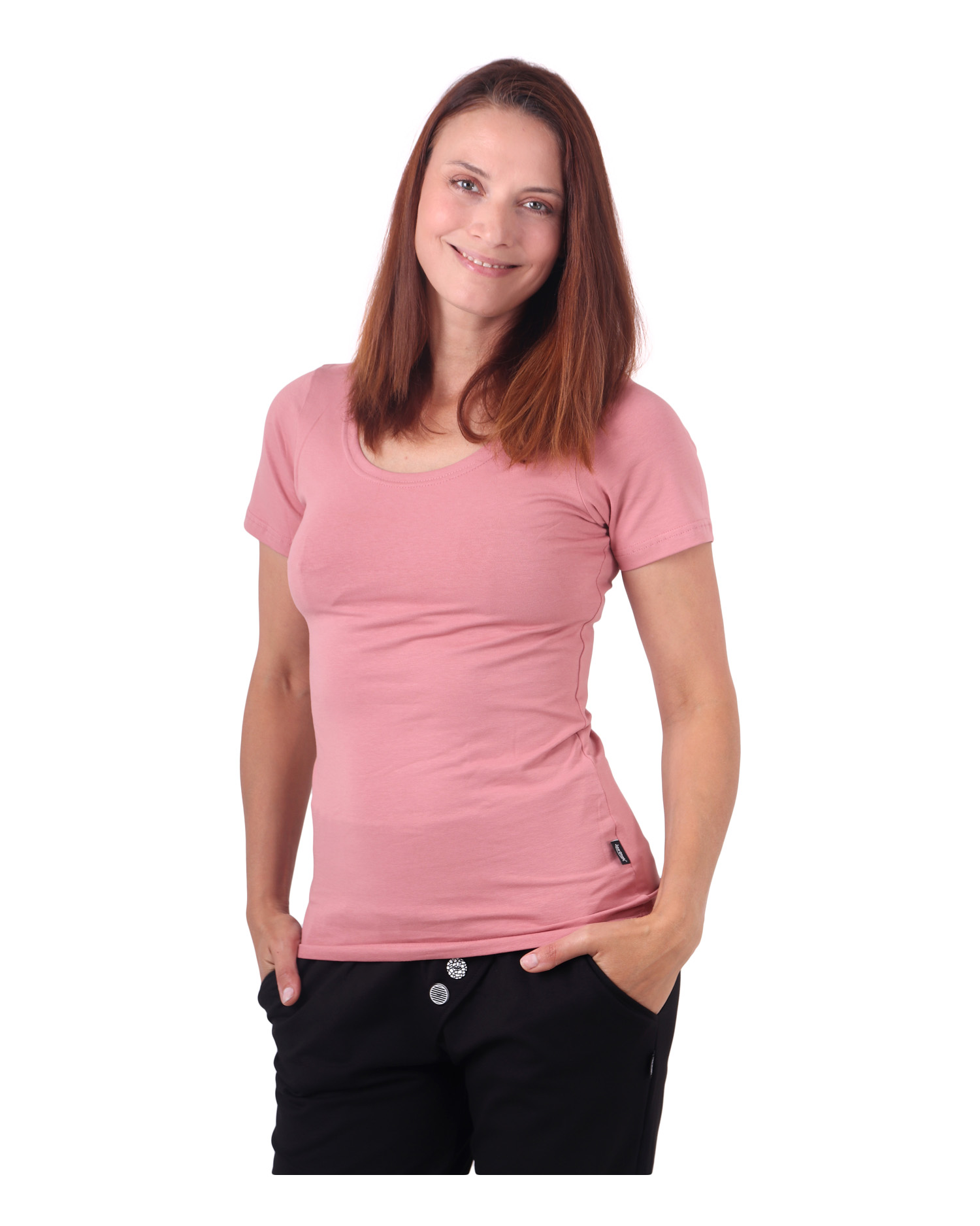 T-Shirt für Damen Brigita, kurze Ärmel, altrosa