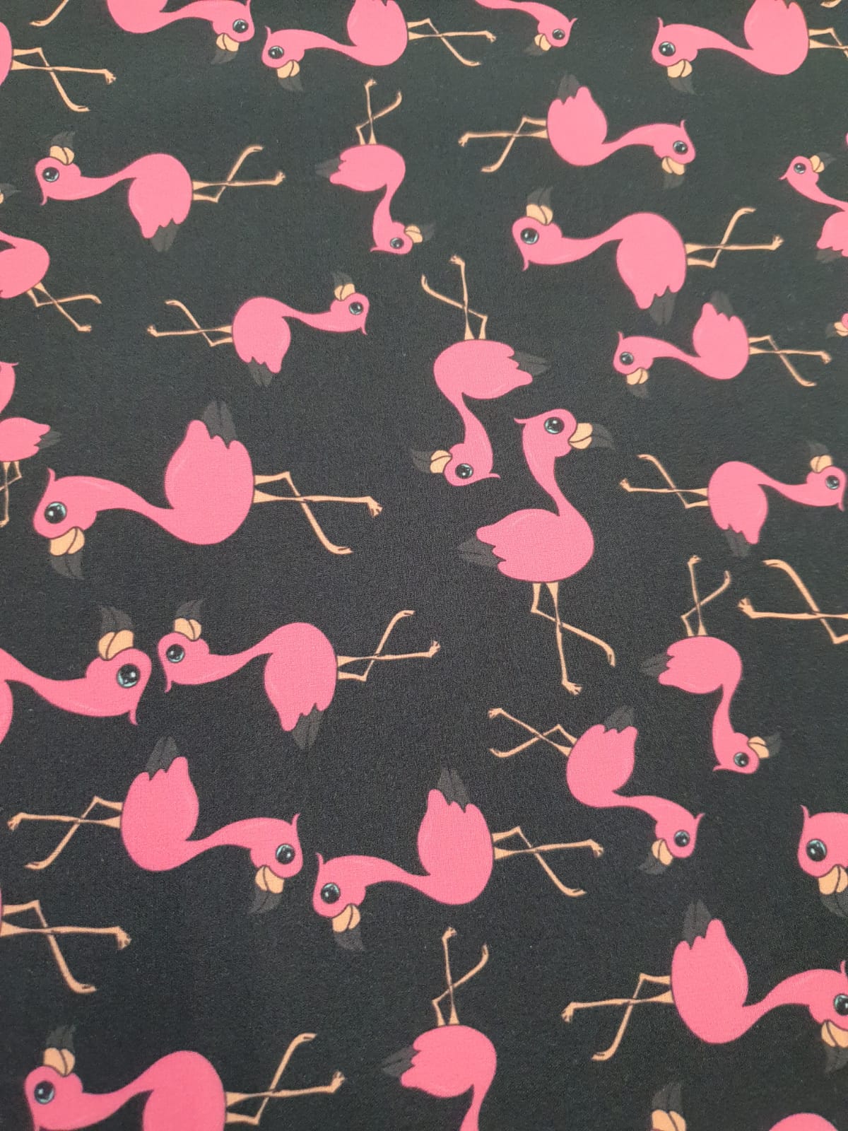 Winter Softshell mit Fleece, 1 Meter, Flamingos