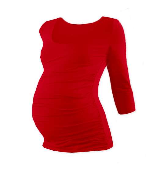 Maternity T-shirt Johanka, 3/4 sleeve, RED