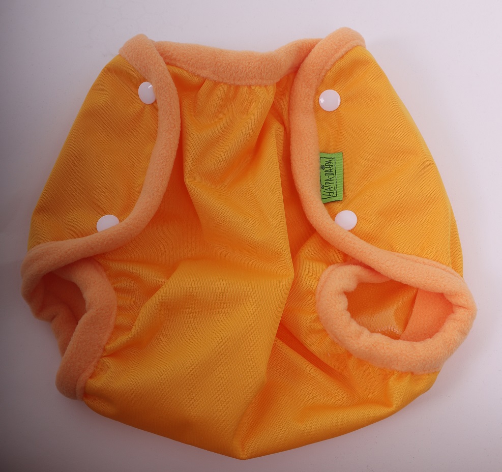 Nepromkovavé svrchní kalhotky na látkové pleny PUL, oranžové