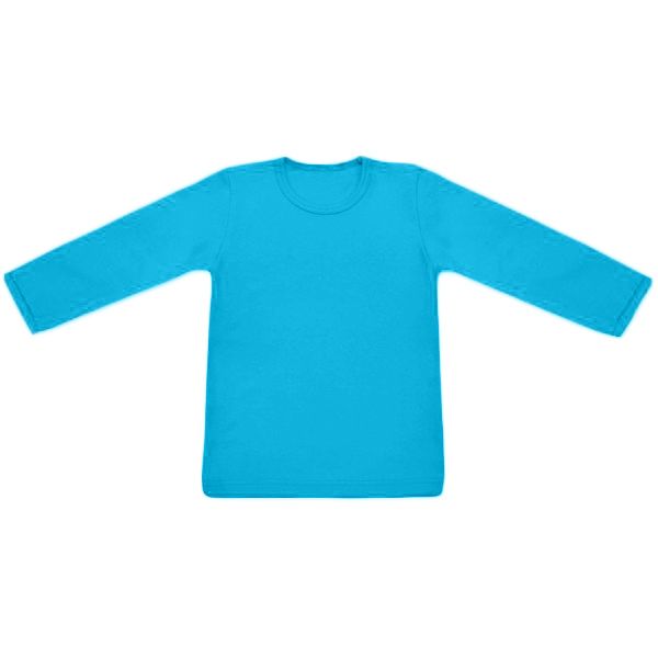 Children's T-shirt, long sleeve, turquoise
