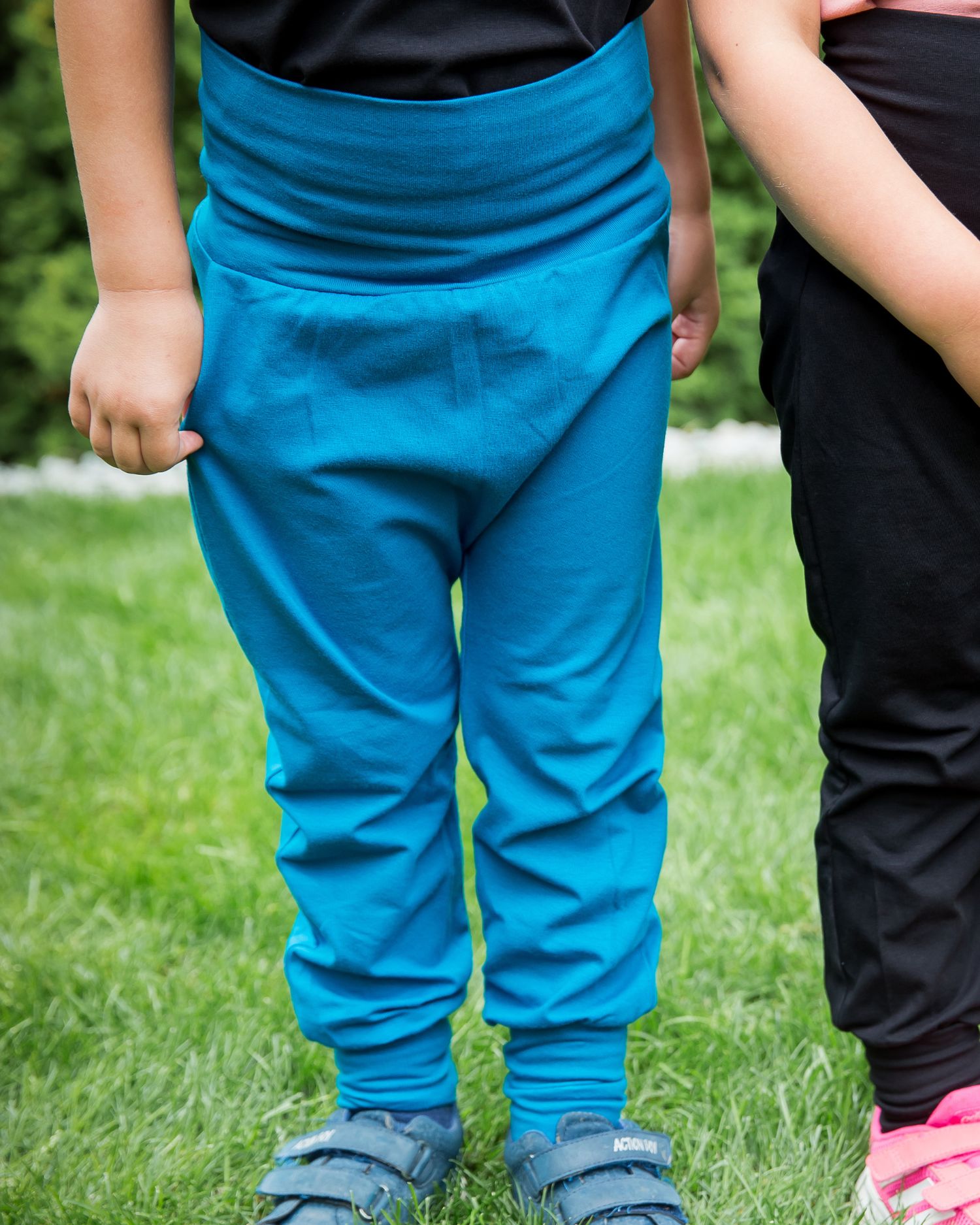 Baggy pants for kids, dark turquoise