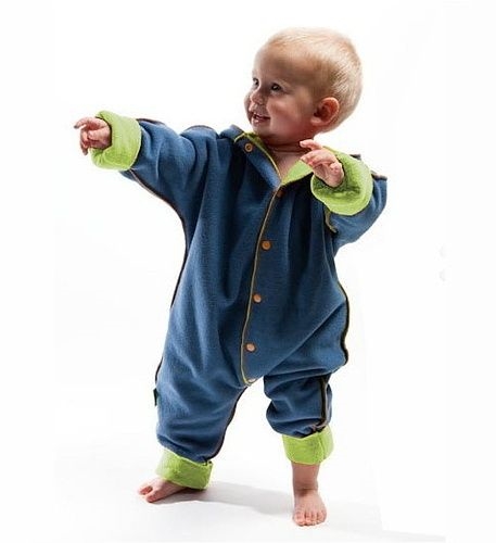 Fleece pramsuit for babies M, L (sizes 62-92), blue