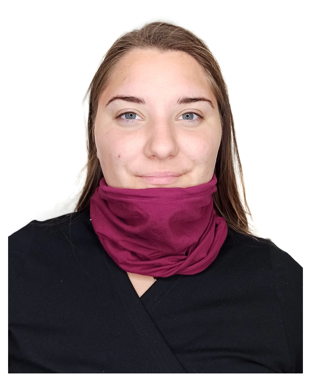 Multifunctional scarf, cyklamen, for adults