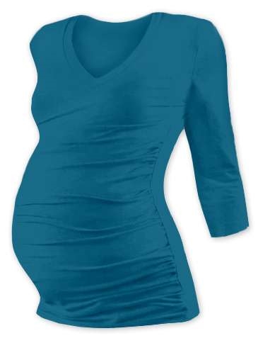 Maternity T-shirt Vanda, 3/4 sleeves, PETROLEUM