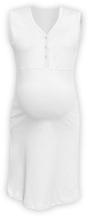 CECILIE- Nachthemd für schwangere und stillende Frauen, ohne Ärmel, weiβ