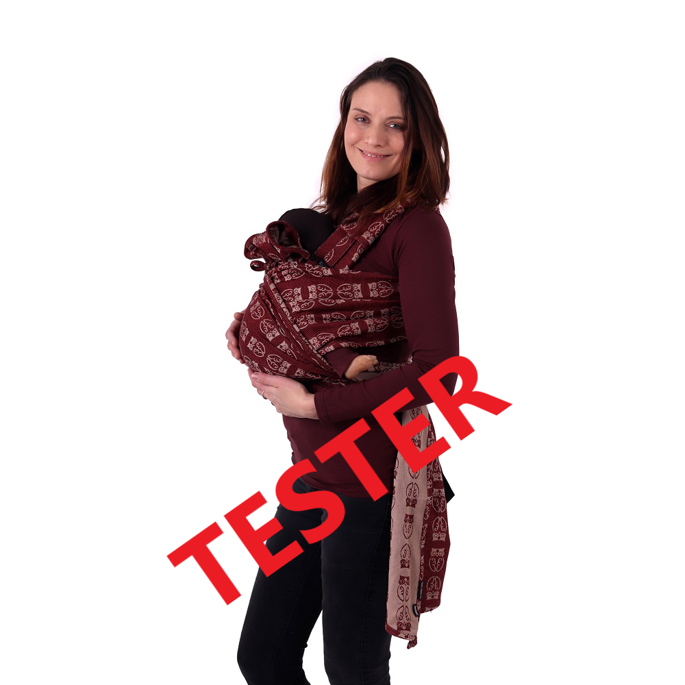 TESTER: Ergonomic half-buckle baby carrier ANETA, raspberry