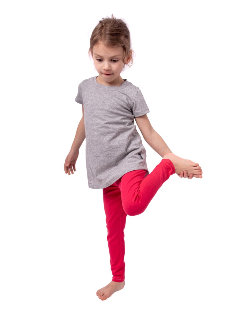 Children's leggings, colored polka dots