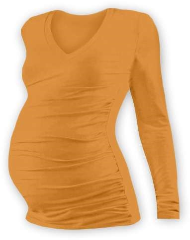 Maternity T-shirt Vanda, long sleeves, APRICOT